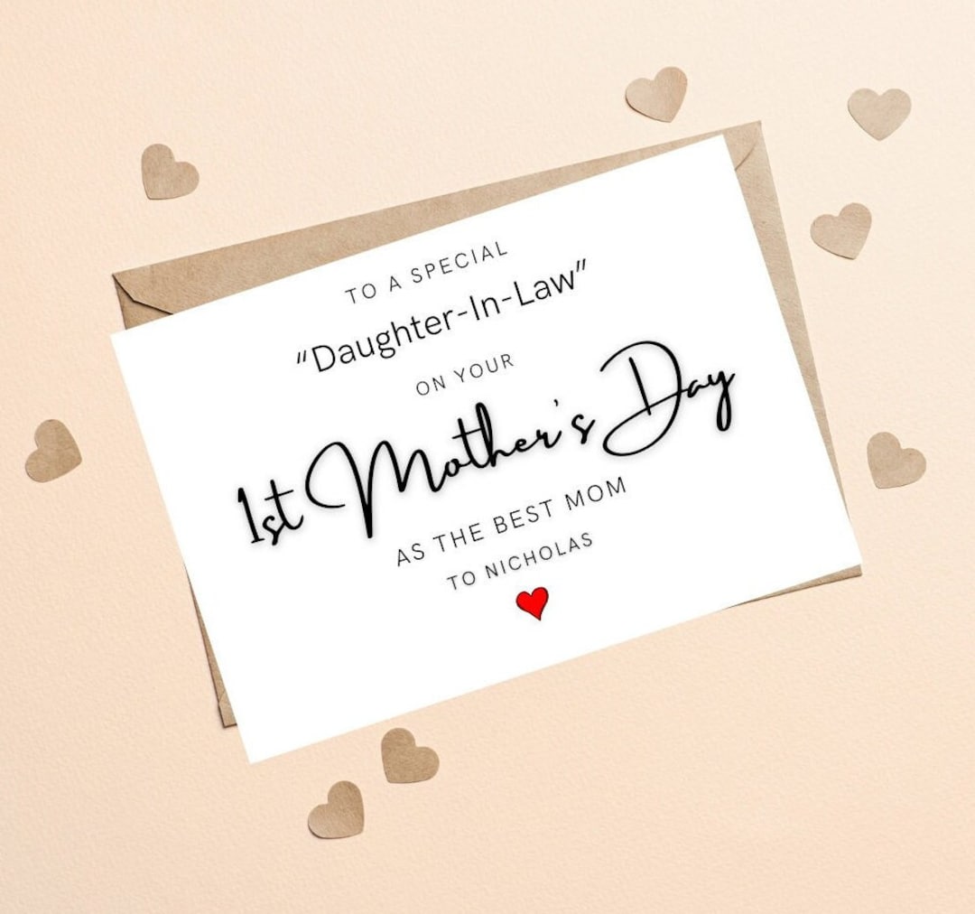 Artistic Daughter In Law First Mothers Day Card Design in 4K Artistic Daughter In Law First Mothers Day Card Design in 4K