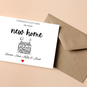 Novo cartão de casa, parabéns personalizado pelo seu novo cartão de casa, feliz primeiro cartão de casa novo, cartão de dia de mudança personalizado, novo cartão de casa