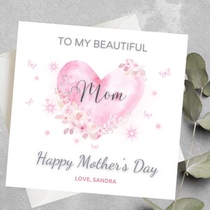 Carte de fête des mères personnalisée pour maman, maman, grand-mère, Nonna, maman 1ère carte de fête des mères, maman, maman, grand-mère, Nonna première carte de fête des mères