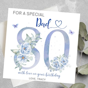 Carte personnalisée 80e anniversaire pour papa, grand-père, oncle, 80e anniversaire, grand-père, papa, carte 80e anniversaire pour papa, oncle, carte d'anniversaire pour tous les âges