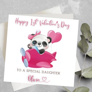 Biglietto di San Valentino per la nipote, Figlioccia, Primo regalo di San Valentino per la figlia, Biglietto personalizzato per il primo San Valentino della figlia