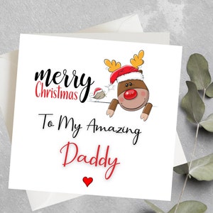 Papa pour être carte de Noël, carte de Noël nouveau papa, de la carte de Noël Bump, carte papa de Noël, carte de Noël à papa de Bump