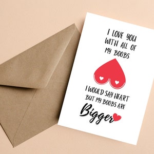 Carte d'anniversaire drôle pour lui, cadeau amusant et blague pour un anniversaire pour mari ou femme, carte raison pour laquelle je t'aime, carte de Saint-Valentin blague drôle