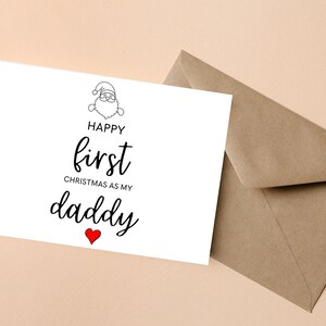 Primo Natale come mio papà, Cartolina di Natale per papà, Bambino Prima cartolina di Natale per papà, Neonato a papà Cartolina di Natale per il nuovo papà
