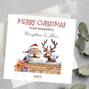 Personalisierte Weihnachtskarte für Schwiegertochter, Weihnachtsgeschenk für Schwiegertochter, für meine wundervolle Schwiegertochter-Weihnachtskarte