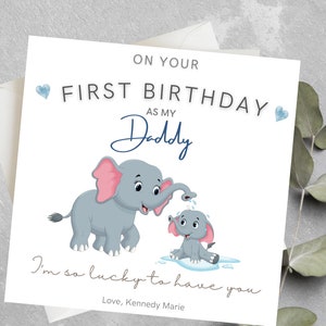 Joyeux 1er anniversaire en tant que papa, carte d'anniversaire papa, pour papa, 1er premier anniversaire carte pour papa, jolie carte d'anniversaire, pour l'anniversaire de papa