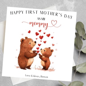 Première carte personnalisée de fête des mères, première carte de fête des mères, carte de fête des mères pour une nouvelle maman, carte de nouvelle maman pour la première fête des mères, nouvelle maman