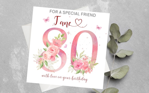 Tarjeta De Cumpleaños Floral Personalizada – Para Hija, Amiga, Mamá, Hermana, Sobrina, Abuela O Tía
