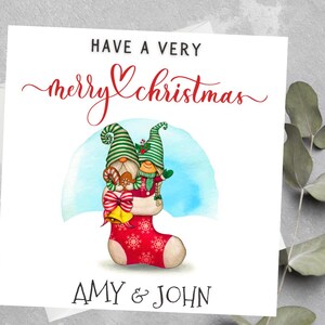 Personalisierte Paar Weihnachtskarte, Weihnachtskarte für Schwiegertochter und Schwiegertochter, Paar Weihnachtsgeschenk, Tochter und Schwiegerkind Weihnachten