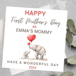 Cartão de primeiro dia das mães personalizado para a mamãe, primeiro presente de dia das mães do bebê, primeiro presente de dia das mães da mamãe, cartão de feliz primeiro dia das mães