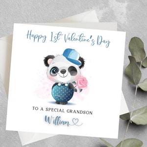 Biglietto di San Valentino personalizzato per il primo nipote, Biglietto di San Valentino per il pronipote, Primo regalo di San Valentino per il figlio, Biglietto di San Valentino per il nipote