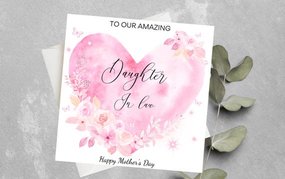 Personalised Mother's Day Card for Daughter-in-law, Amazing