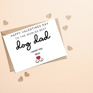 Carte de Saint-Valentin papa chien, carte de Saint-Valentin drôle d'amant de chien pour lui, carte de Saint-Valentin du chien, carte de chien drôle pour la Saint-Valentin de mari
