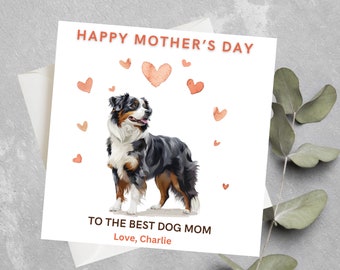 Personalised Dog Mother's Day Card, Dog Mother's Day Gift, Dog Mom, Dog Parents, Dog Mother's Day, To The Best Dog Mother's Day Card