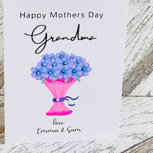 Cartão floral de feliz dia das mães, cartão de dia das mães da vovó, feliz dia das mães para a vovó, para minha avó no dia das mães, cartão floral