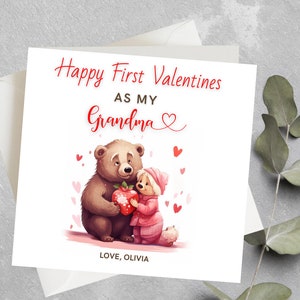 Buon primo San Valentino come mia nonna, biglietto della nonna, biglietto di San Valentino per la nonna, buon primo San Valentino come mia nonna, nonna, nonna, nonna