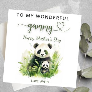 Biglietto personalizzato per la festa della mamma della nonna, Biglietto per la festa della mamma Gammy Bear, Biglietto personalizzato per la festa della mamma della nonna, nonna, nonna, nonna, tata