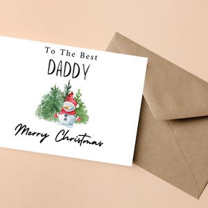 Para o melhor pai, cartão de feliz natal, cartão de natal para o pai, cartão de natal fofo para o pai, cartão de feliz natal para o melhor pai
