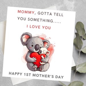 Biglietto personalizzato per la prima festa della mamma, biglietto per la prima festa della mamma, prima festa della mamma come mamma, mamma, mamma, primo regalo per la festa della mamma, primo regalo per la mamma