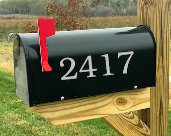 Calcomanía personalizada para número de buzón, pegatinas para dirección de número de casa, calcomanías personalizadas para número de buzón (el costo es por hasta 4 letras/números)