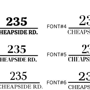 thumbnail image 2 of Personalized Custom Trash Bin / Wheelie Bin Address Name And Number Decal Stickers 2 of 11