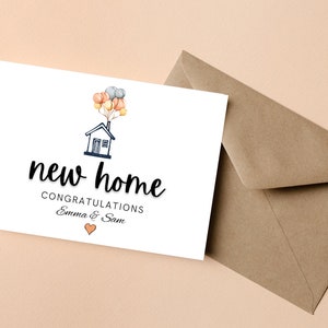 Tarjeta de inicio nueva personalizada, Felicitaciones personalizadas por su nueva tarjeta de inicio, Feliz primera tarjeta de inicio nuevo, Tarjeta de día de mudanza, Tarjeta de inicio de pareja nueva