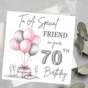 Carte personnalisée du 70e anniversaire, carte du 70e anniversaire pour un ami, cousin, maman, 50, 60,70 ans toute carte d'anniversaire Aga soeur, belle-soeur, ami