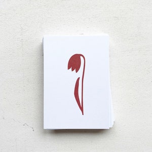 Postkarte Scherenschnitt Tulpe A7