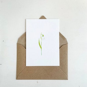 Postkarte Schneeglöckchen