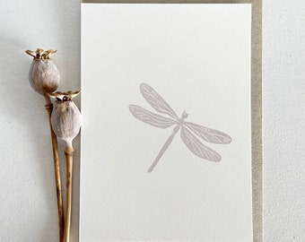 Postcard card print dragonfly