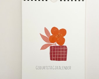 Perpetual birthday calendar A5