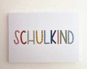 Postkarte Schulkind