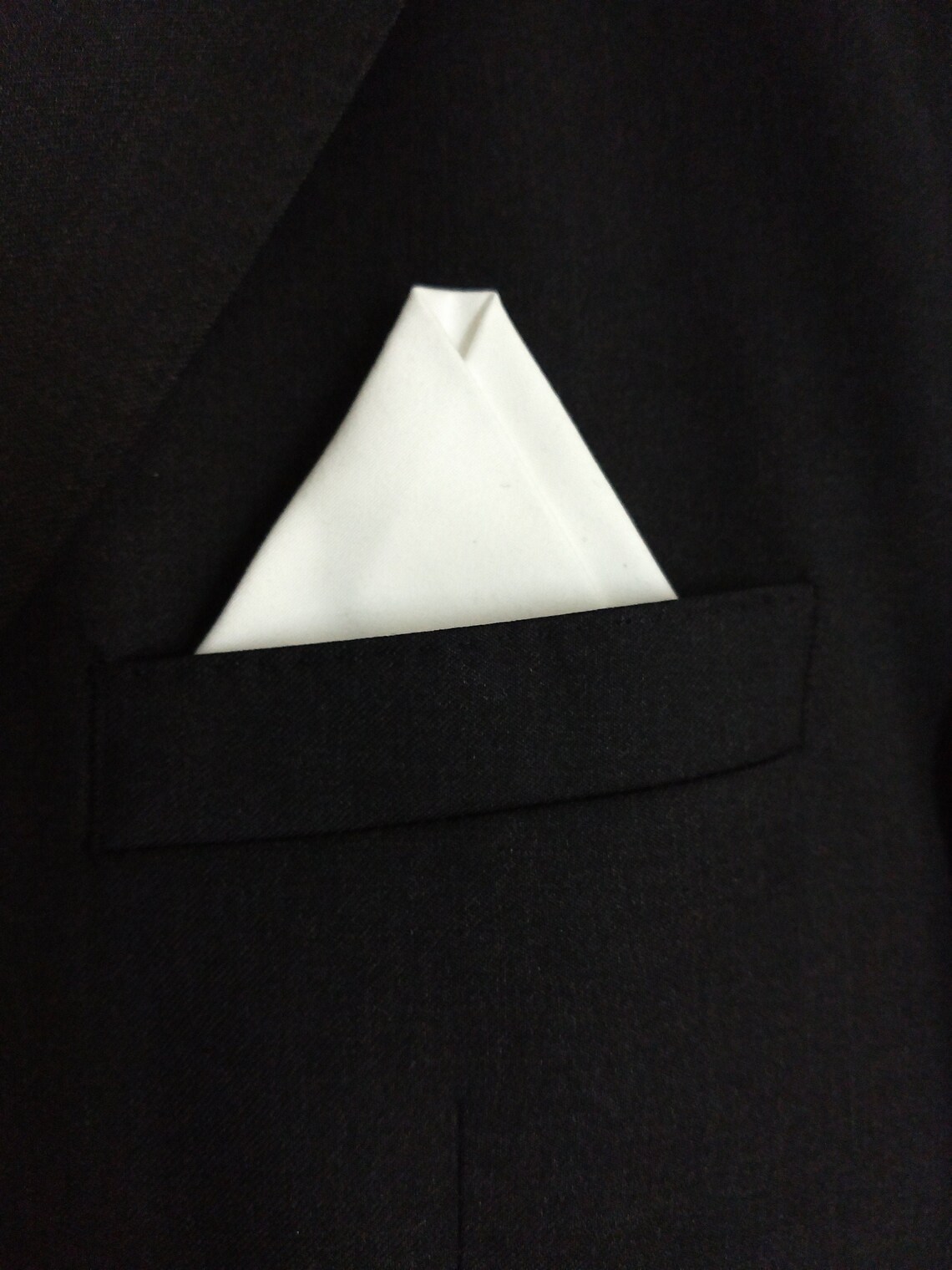 Prefolded Pocket Square in Classic White Etsy