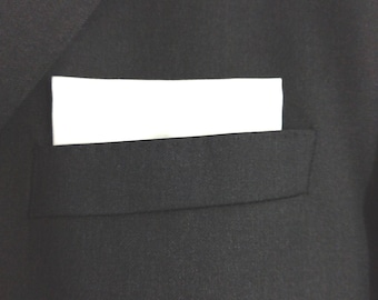 The Executive Pre-folded Pocket Square in Classic White