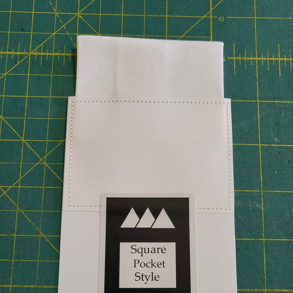 The Executive Pre-folded Pocket Square in Classic White, With White OR Black Card Stock