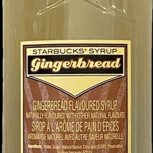 2 containers of Starbucks Gingerbread Flavored Syrup BBMARCH2024 33.8 oz each