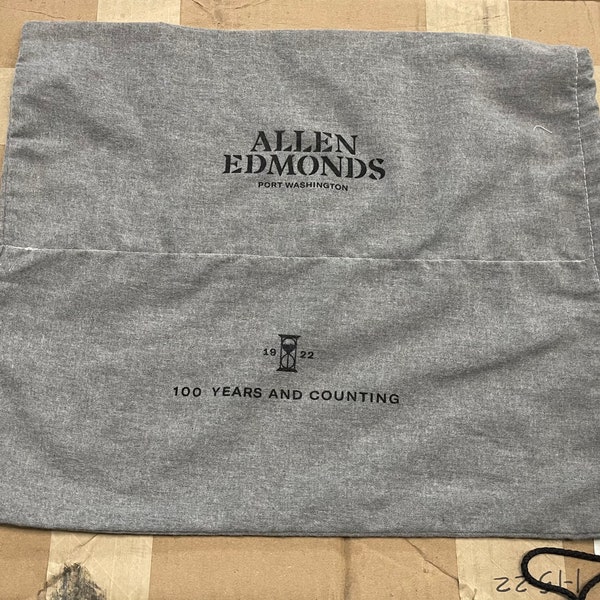 Lot of (7) New Allen Edmonds Port Washington Gray Grey Shoe Dust Gift Bag Flannel  Double Pocket arts & craft purses jewelry