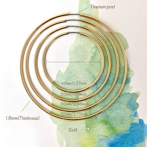 Plain Hoop Earrings,Endless Hoops 40mm,50mm,60mm,70mm,Size Hoop Earrings, Thin Gold, Silver Hoops,Gold Hoops