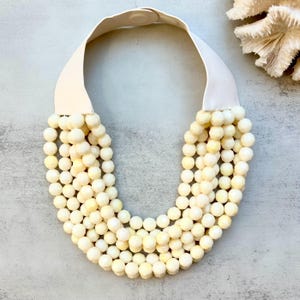 Chunky Acrylic Gem Statement Necklace: Multi-Color Beaded Magnetic Clasp