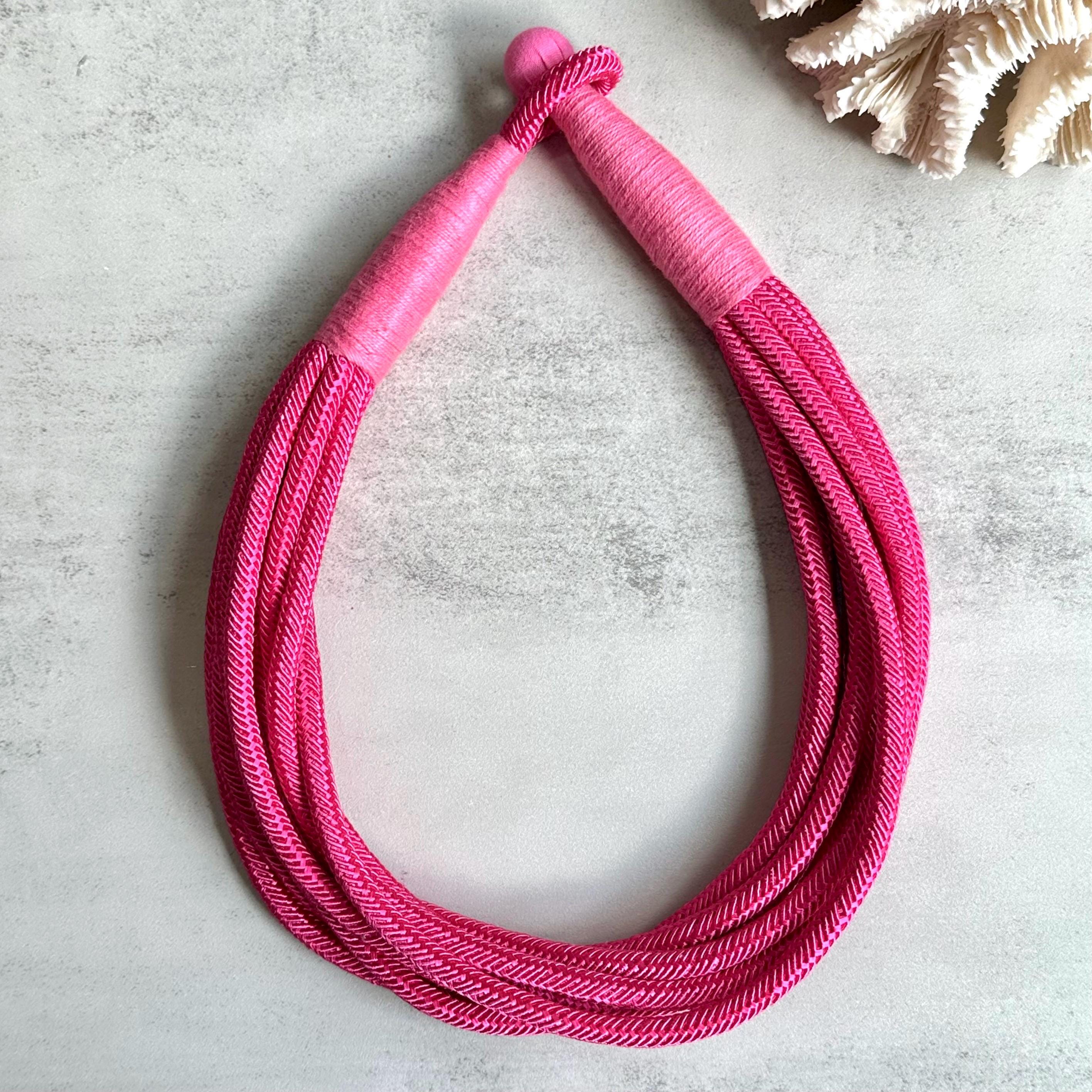 Neclace Rope Braided Cotton Rope Necklace, Layered Statement Jewelry, 24 Inch - Etsy