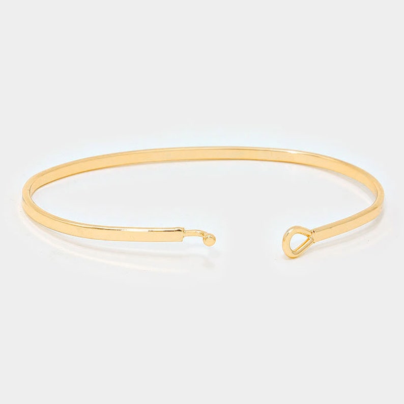 Personalized Bracelet,Inspirational "STAY POSITIVE" Cuff Bracelet Message Engraved Friend Family Jewelry Gift bangle image 2
