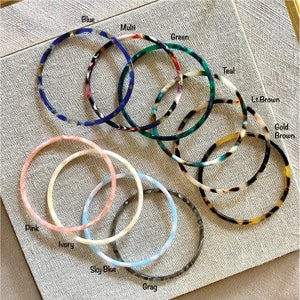 Schildpad stapelbare armbandsets, dunne stapelbare armband, schildpad armband, minimalistische schildpad armband, schildpad armband, effen schildpad