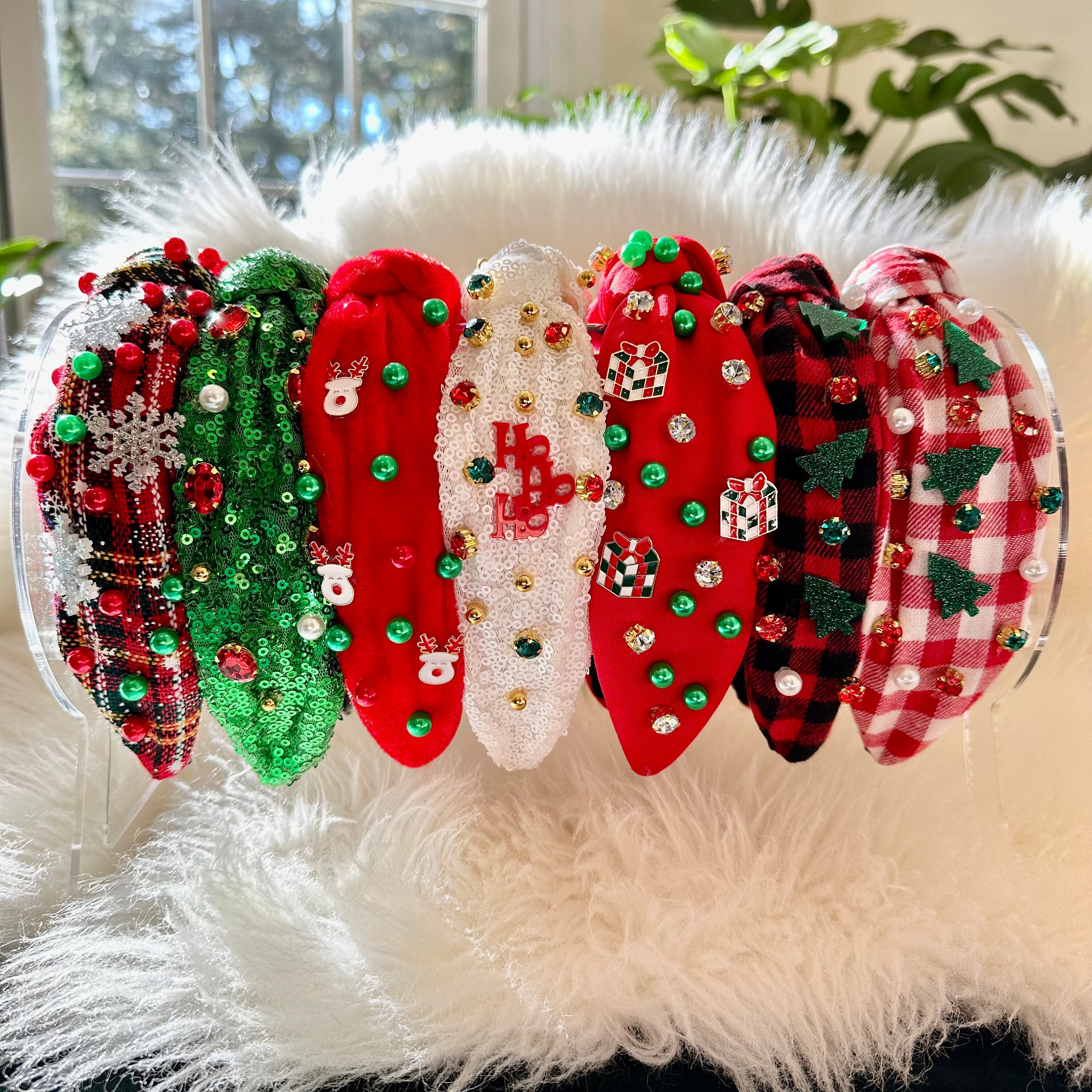 Pink Gingerbread Stretch Headband, Twist, Turban, Christmas, Holidays,  Snow, Seasonal, Xmas, Santa, Cat, Candy Cane 