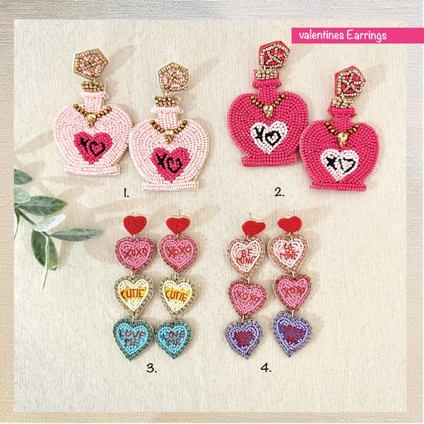 Conversation Hearts Earrings Etsy