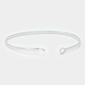 Personalized Bracelet,Inspirational "STAY POSITIVE" Cuff Bracelet Message Engraved Friend Family Jewelry Gift bangle image 4