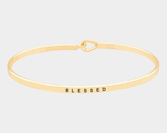 "Armband ""Blessed"" mit Gravur: Gold oder Silber Inspirant Schmuck."
