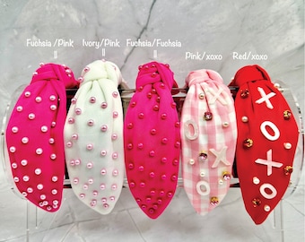 XOXO Pink and Gold Embellished Headband Valentine main image 4