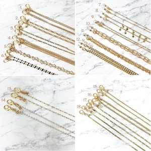 3 Pack,6 Pack,12Pack Gold Chain Necklace Face Mask Lanyard,Eyeglass Chain, Crystal,Glass Bead Mask Necklace,Face Mask Chain, Face Mask Strap