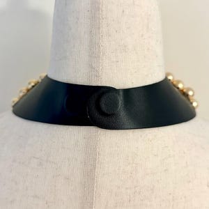 Brushed Gold Ball Statement Necklace: 7-Layer Magnetic Closure image 11