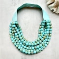 Chunky Acrylic Gem Statement Necklace: Multi-Color Beaded Magnetic Clasp